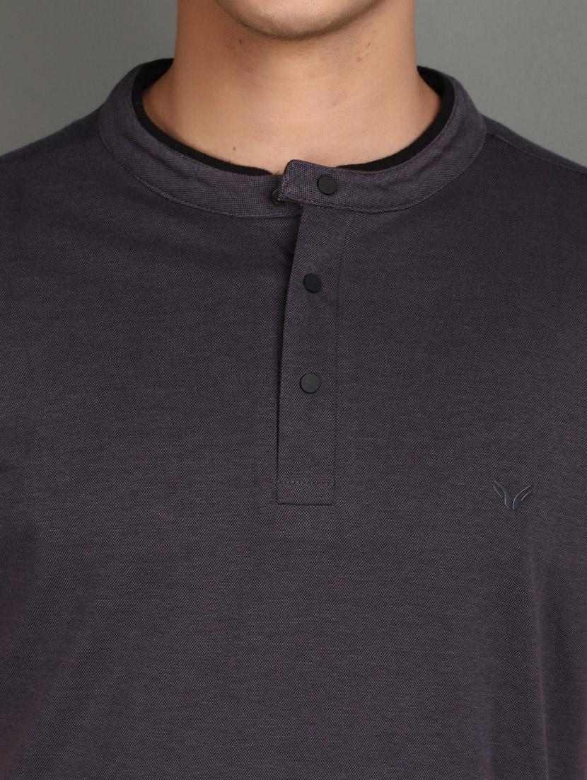 men henley neck solid t-shirt - 20929356 - Standard Image - 4