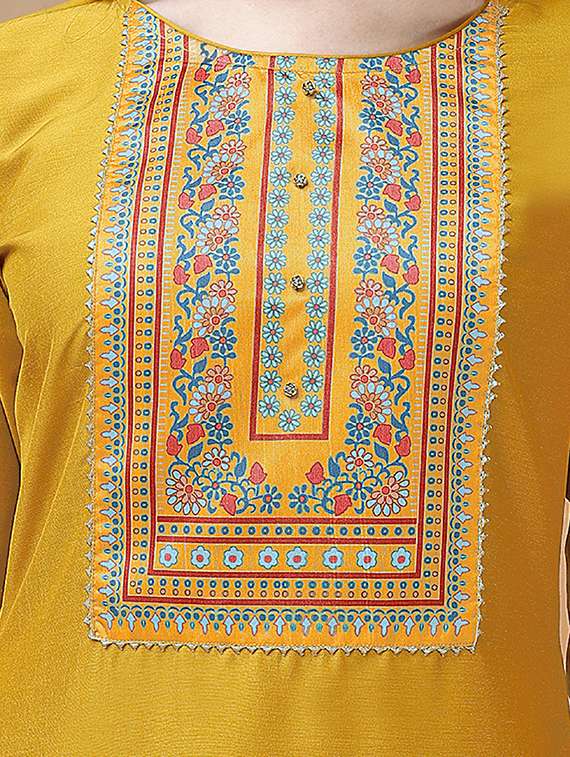women placement print kurta pant set with dupatta - 20929896 -  Standard Image - 4