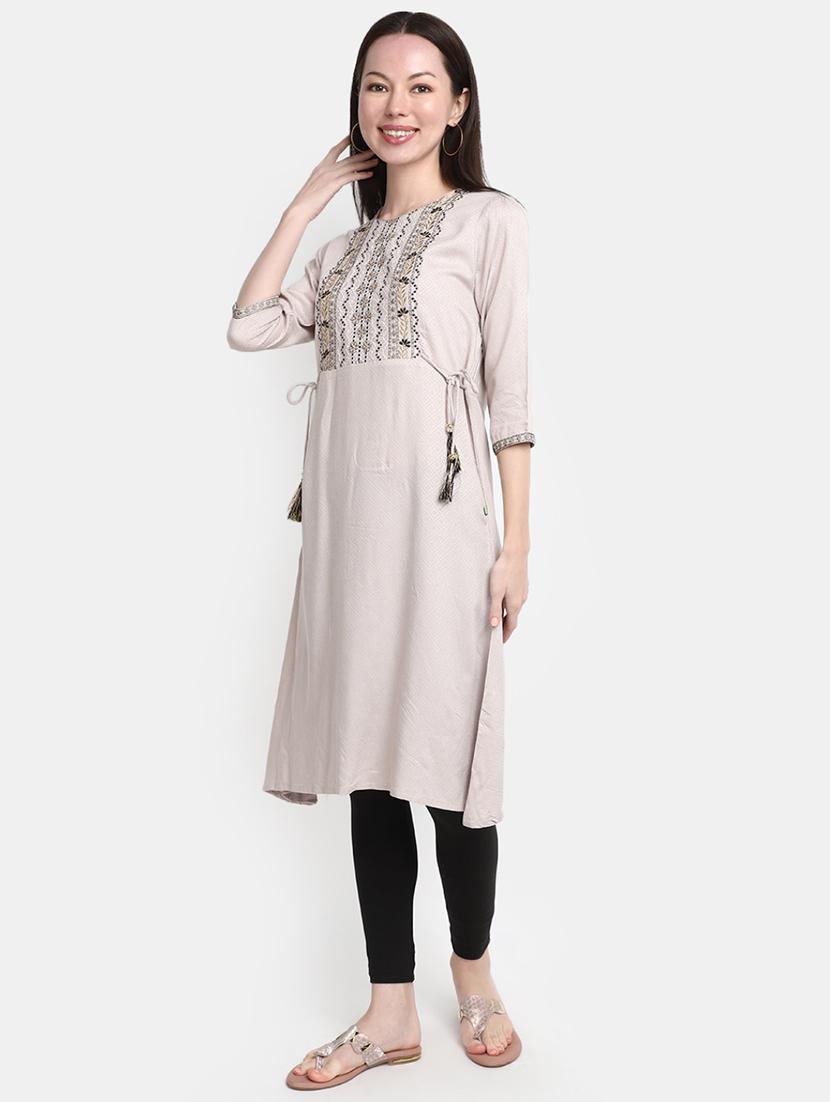 women's solid color a-line kurta - 20929967 - Standard Image - 1