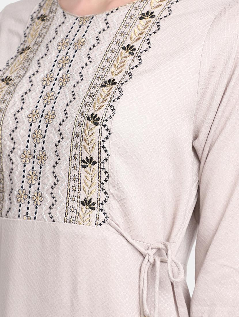 women's solid color a-line kurta - 20929967 - Standard Image - 4