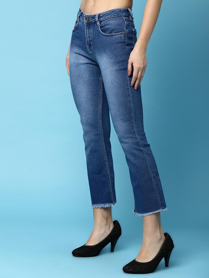 women solid mid rise bootcut jean - 20929987 - Standard Image - 1