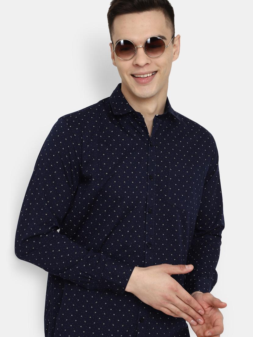 blue cotton casual shirt - 20930112 - Standard Image - 4