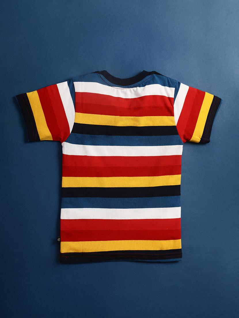 boys multicolored stripes regular t-shirt - 20930312 -  Standard Image - 1