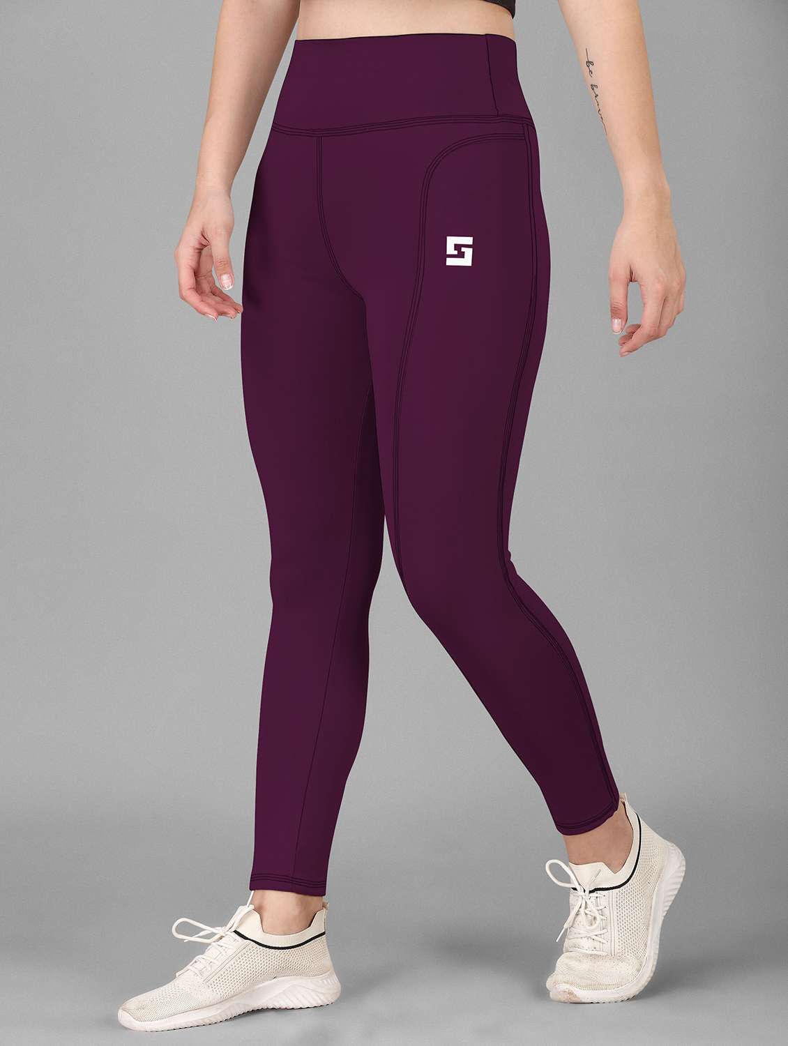 women solid ankle length tight - 20930318 - Zoom Image - 0