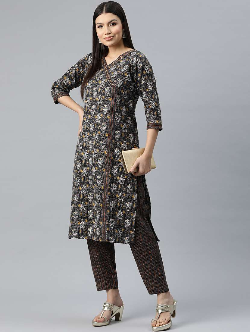 women printed kurta pant set - 20930521 -  Standard Image - 1