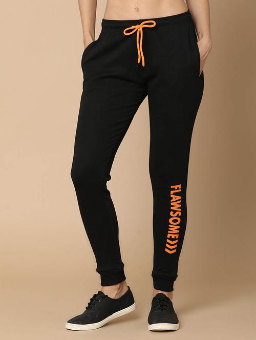 women black typographic track pant - 20930654 - Standard Image - 0