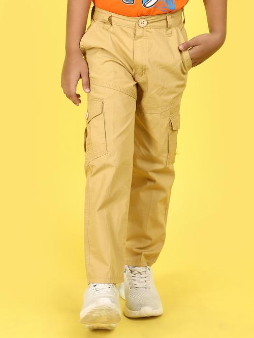 khaki cotton cargo trouser - 20930686 - Standard Image - 0