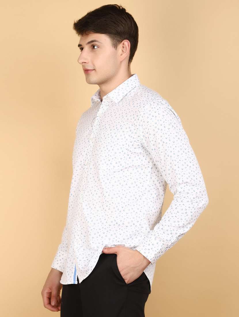 white cotton casual shirt - 20930701 -  Standard Image - 1