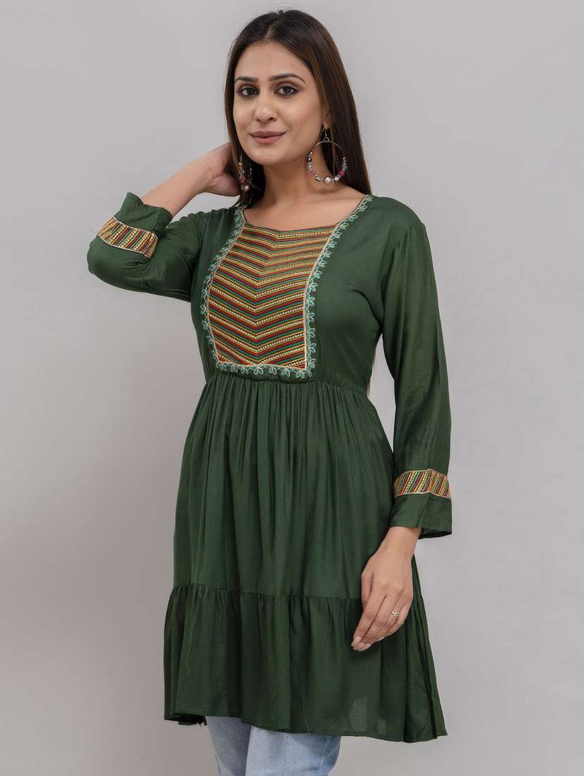 embroidered a-line tunic - 20931308 - Standard Image - 1