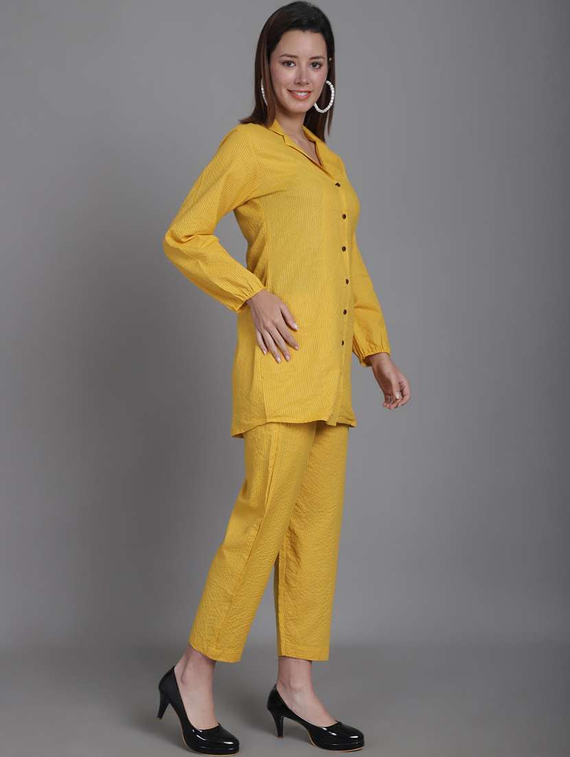 women striped shirt and trouser co-ord set - 20931797 -  Standard Image - 1