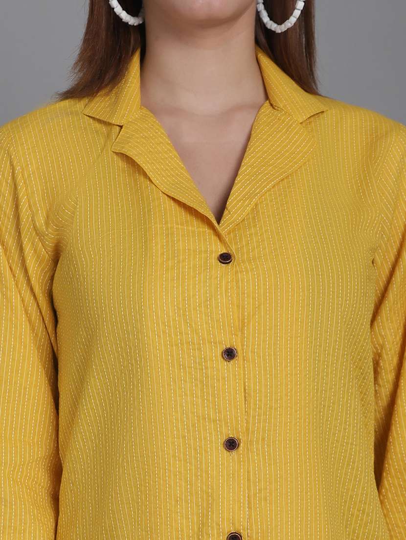 women striped shirt and trouser co-ord set - 20931797 -  Standard Image - 4