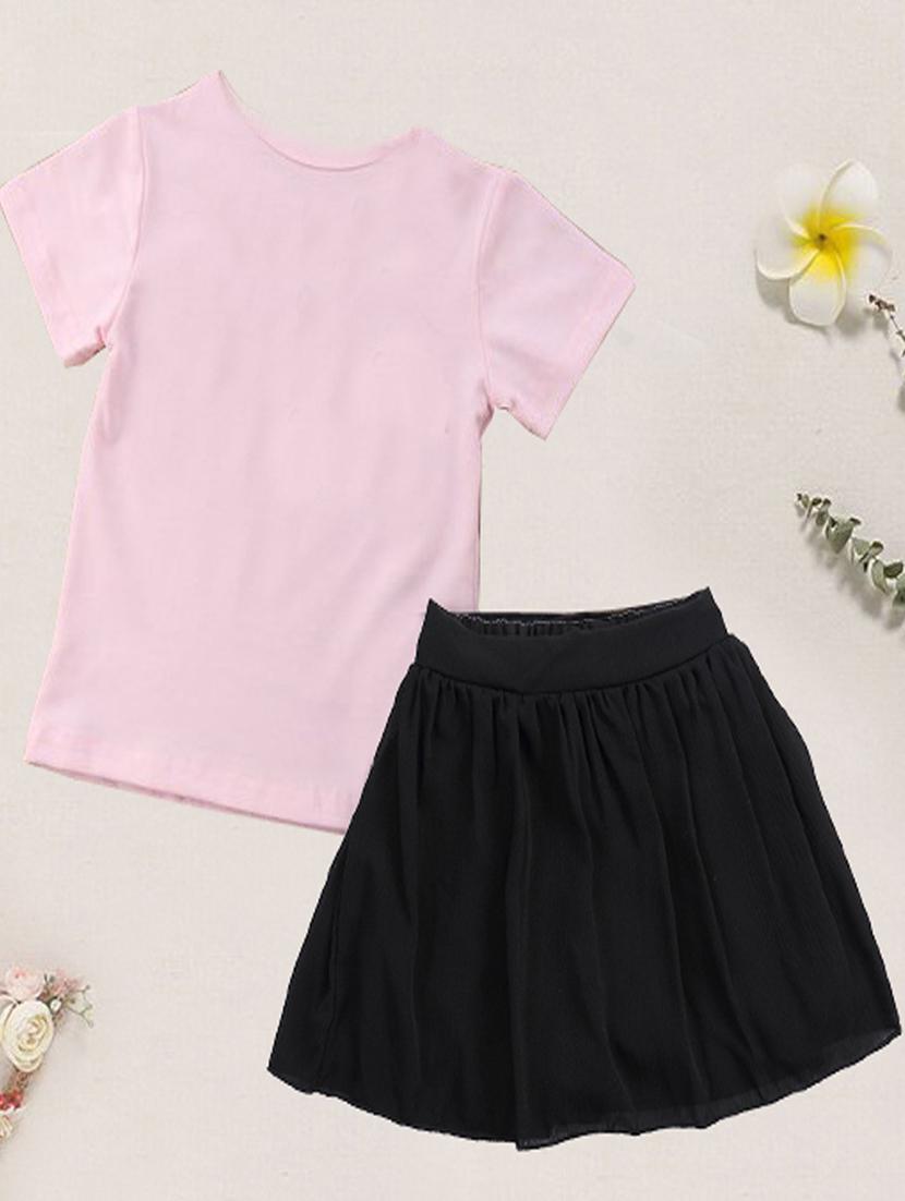 kids graphic printed skirt top set - 20932414 -  Standard Image - 1