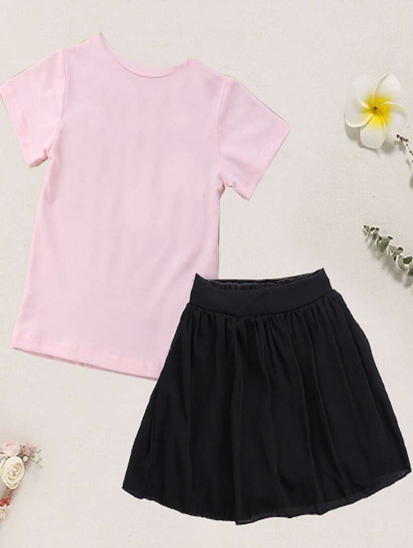 kids typographic printed skirt top set - 20932440 - Standard Image - 1