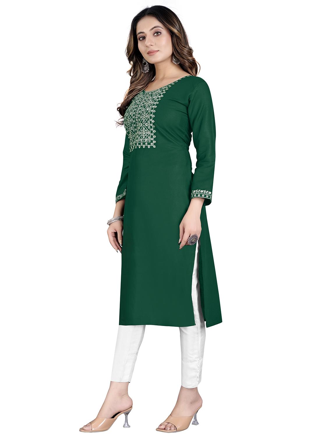 embroidered straight kurta - 20932721 - Standard Image - 1