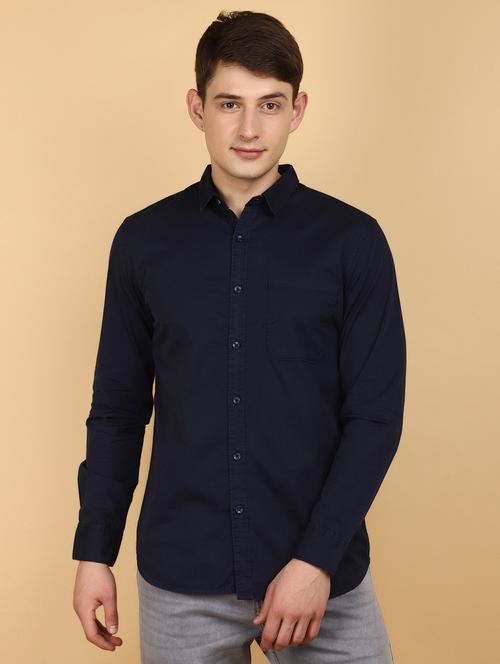 men solid cotton long sleeve casual shirt - 20934289 -  Standard Image - 0