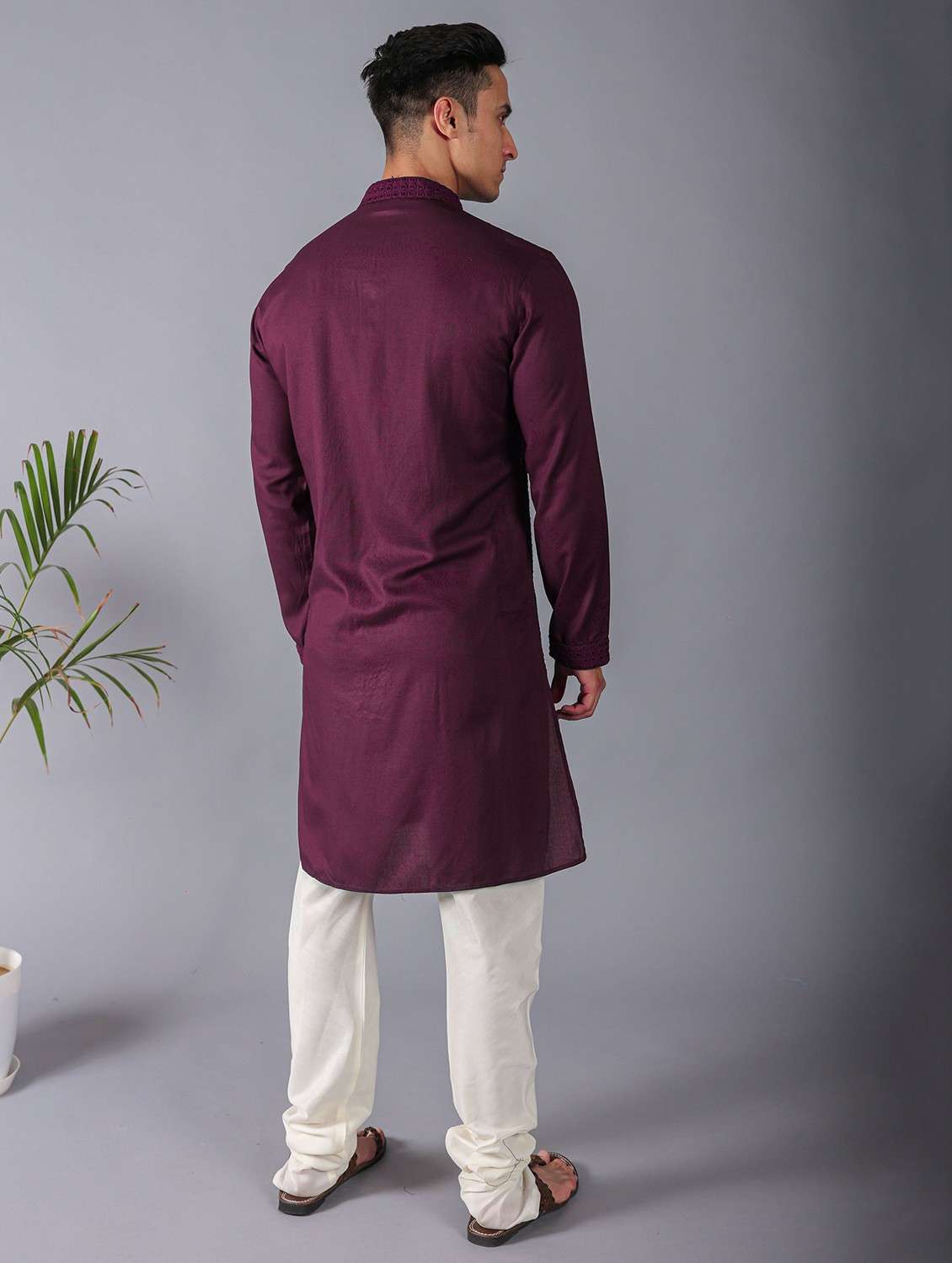 men's self designed kurta pyjama set - 20943074 -  Standard Image - 4