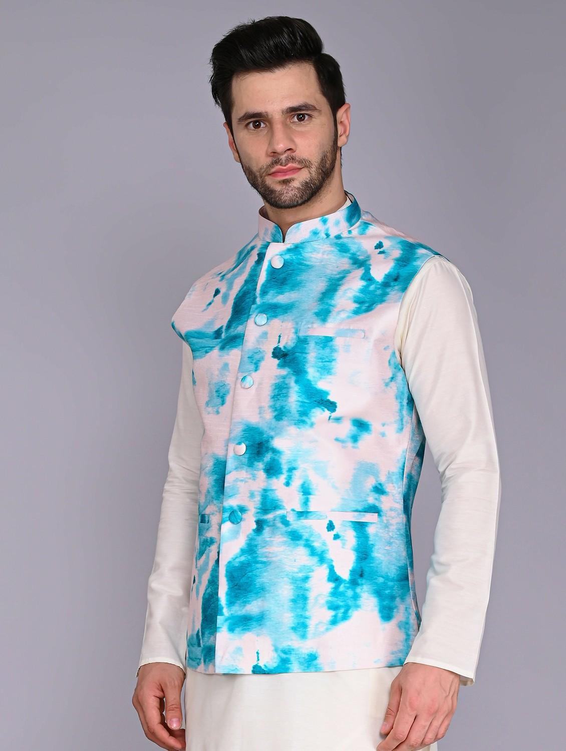 men's kurta churidar with jacket set - 20943095 - Standard Image - 1