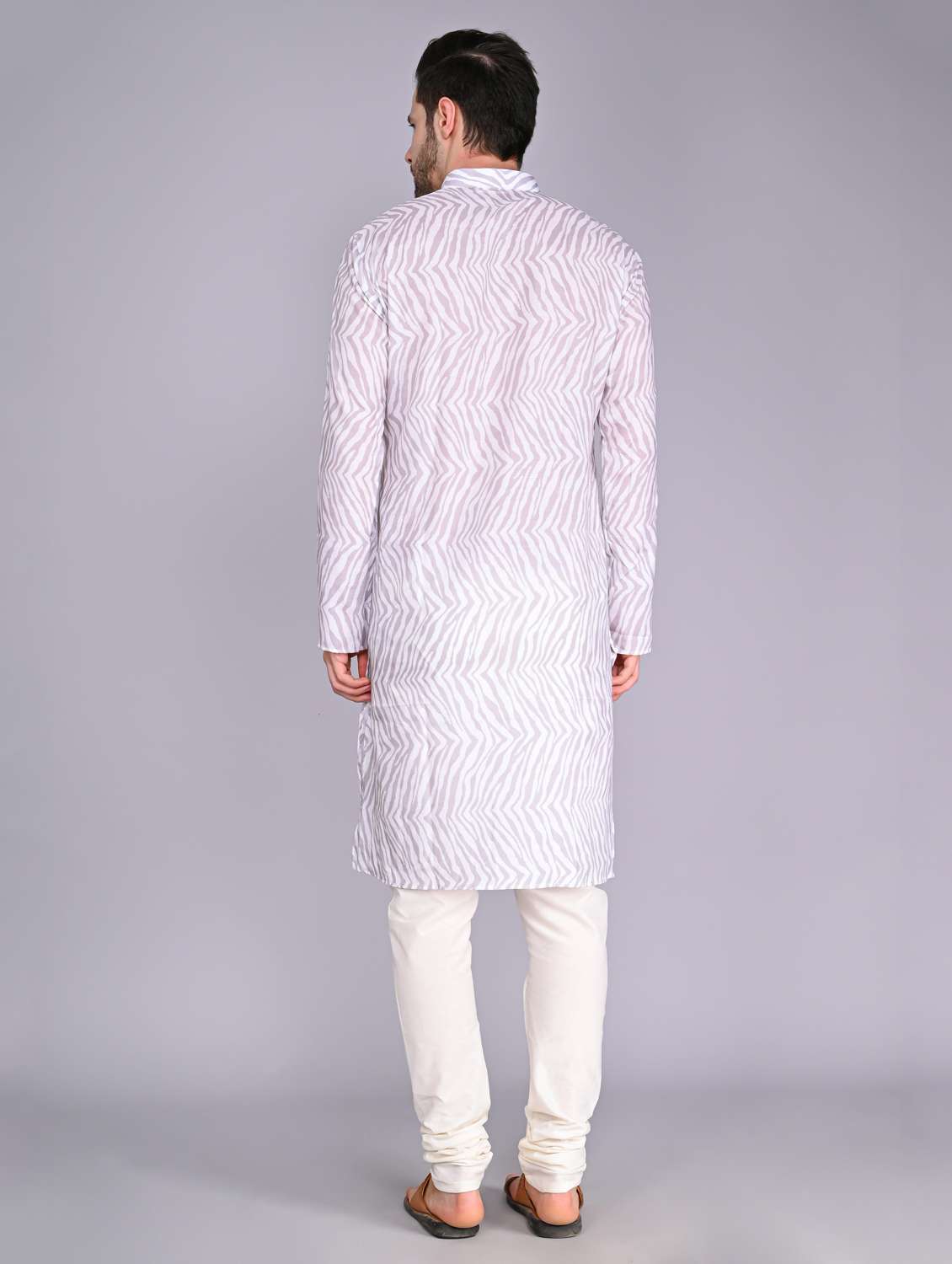 men mandarin neck long sleeve kurta - 20943636 -  Standard Image - 1