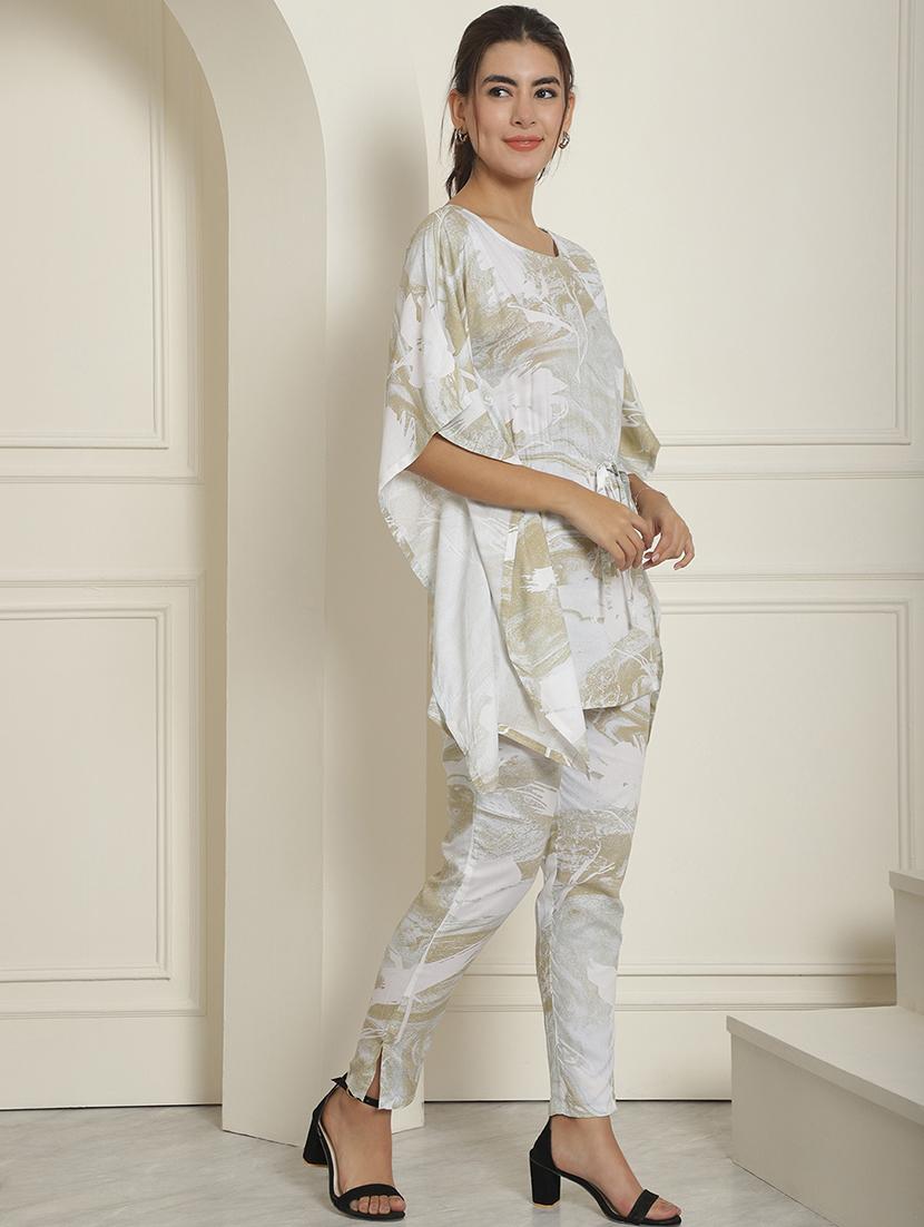 women round neck ethnic co-ord set - 20943760 - Standard Image - 1