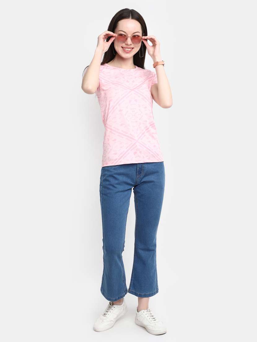 pink cotton printed t-shirt - 20944669 -  Standard Image - 4