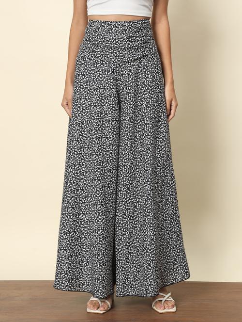 women floral print flared palazzo - 20944676 -  Standard Image - 0