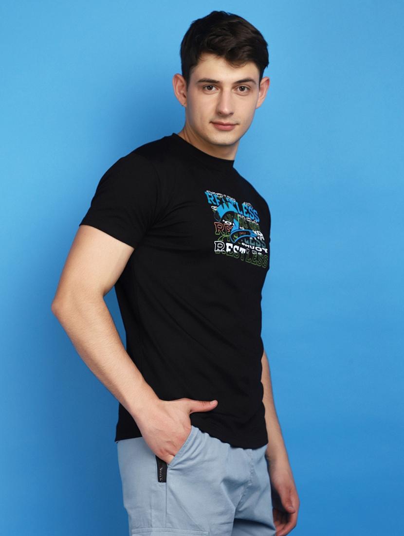 men round neck chest printed t-shirt - 20944888 -  Standard Image - 1