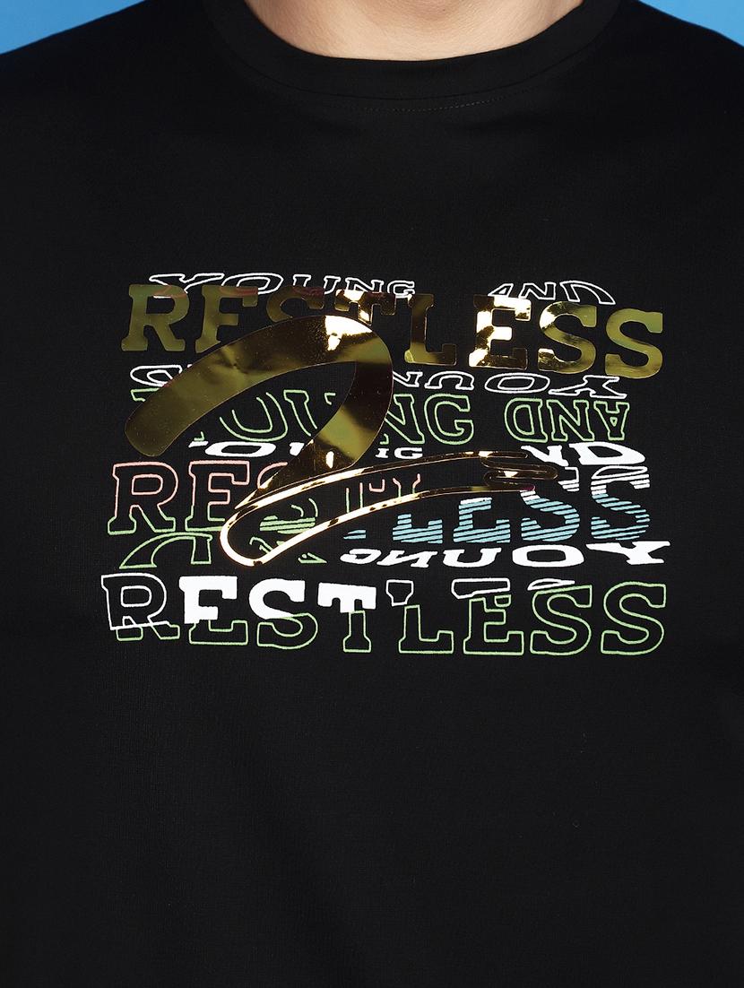 men round neck chest printed t-shirt - 20944888 - Standard Image - 4