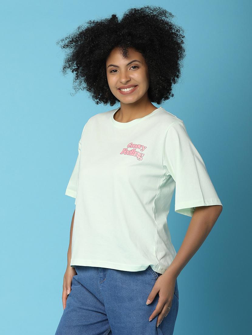 women round neck graphic regular t-shirt - 20944922 -  Standard Image - 1