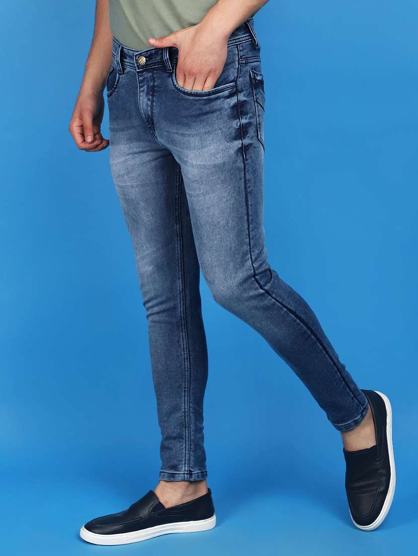 men mid rise washed denim jeans - 20944990 -  Standard Image - 1