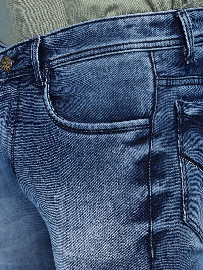 men mid rise washed denim jeans - 20944990 -  Standard Image - 4