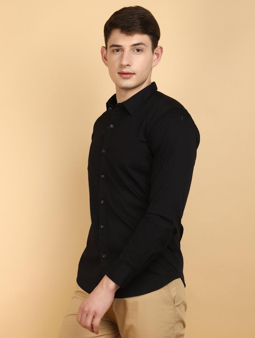 men solid cotton long sleeve casual shirt - 20945031 - Standard Image - 1