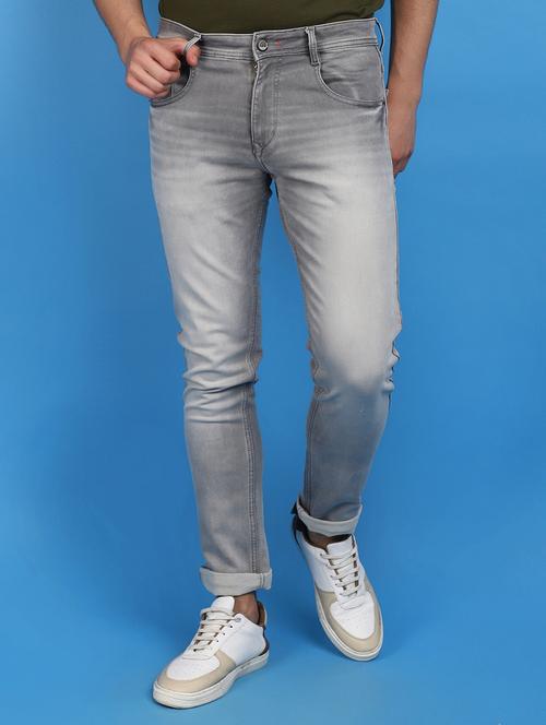 men mid rise washed denim jeans - 20945050 - Standard Image - 0