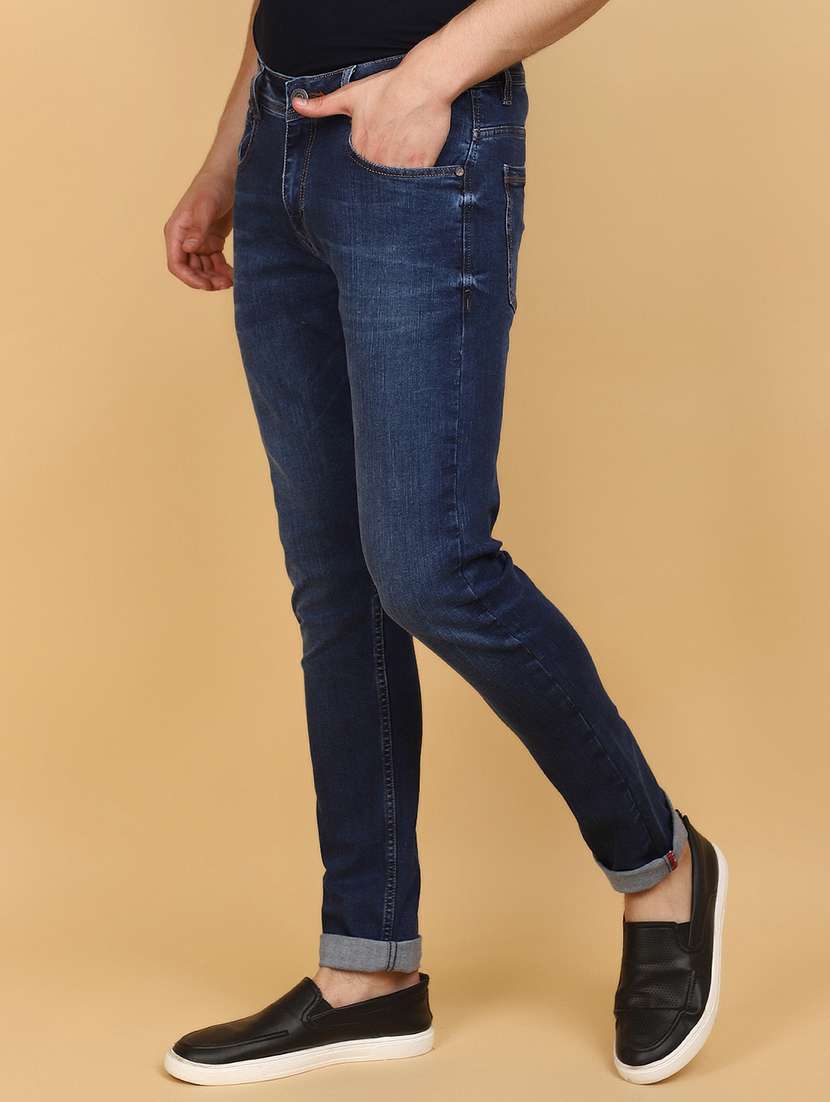 men mid rise washed denim jeans - 20945054 -  Standard Image - 1