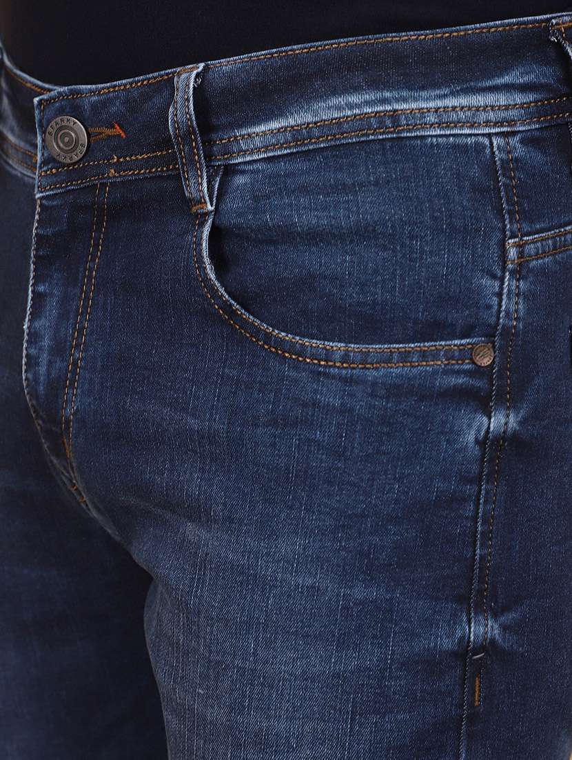 men mid rise washed denim jeans - 20945054 -  Standard Image - 4