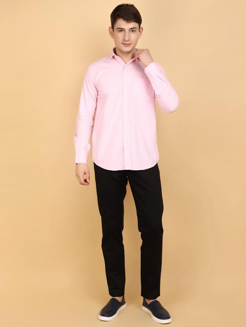 men solid cotton long sleeve casual shirt - 20945058 - Standard Image - 4