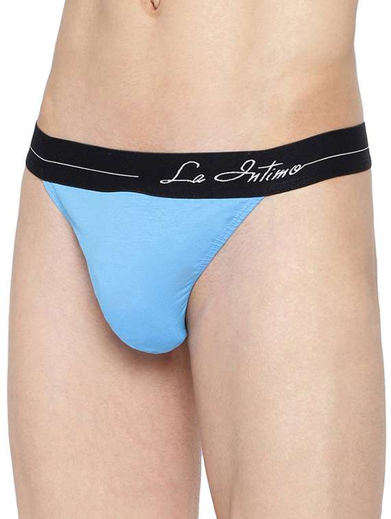 blue cotton 95% spandex 5% brief - 20945139 -  Standard Image - 1
