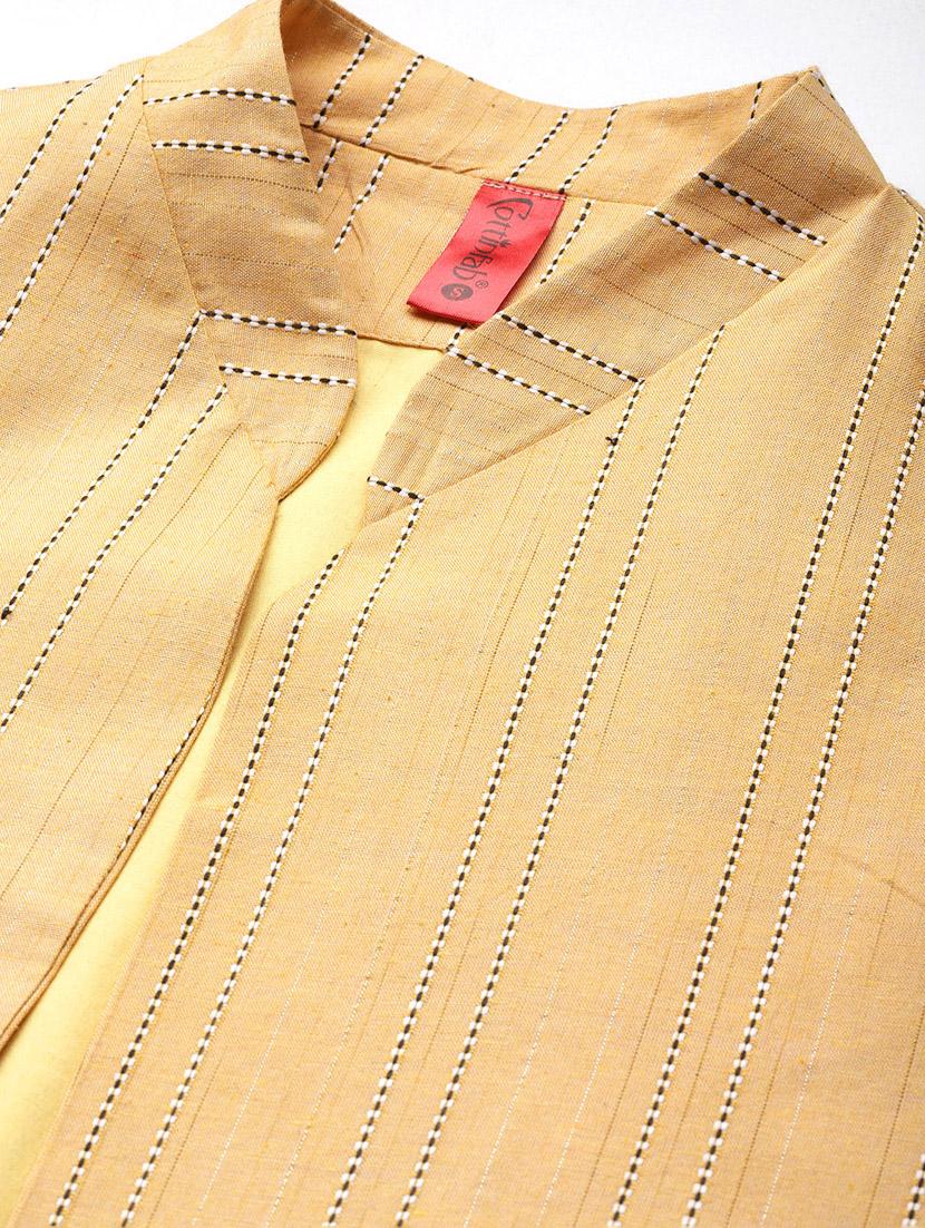 women yellow stripes formal suit set - 20945240 - Standard Image - 4