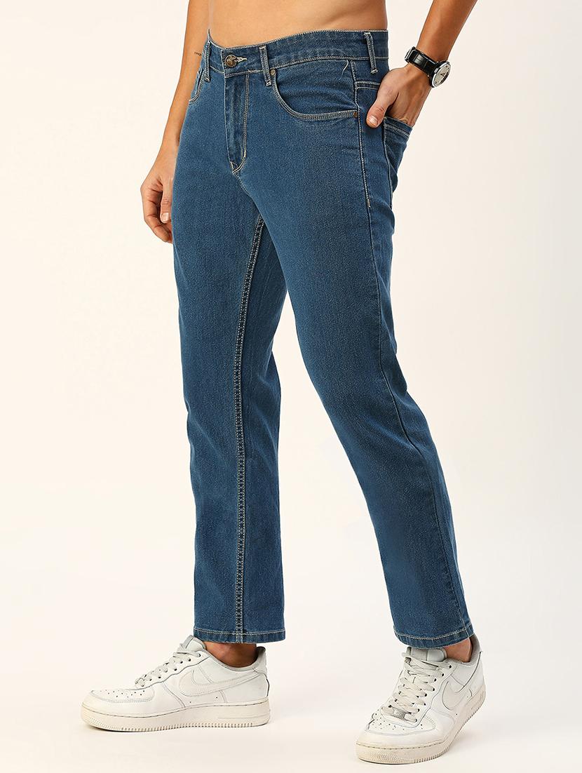 men plain mid rise jeans - 20945281 - Standard Image - 1