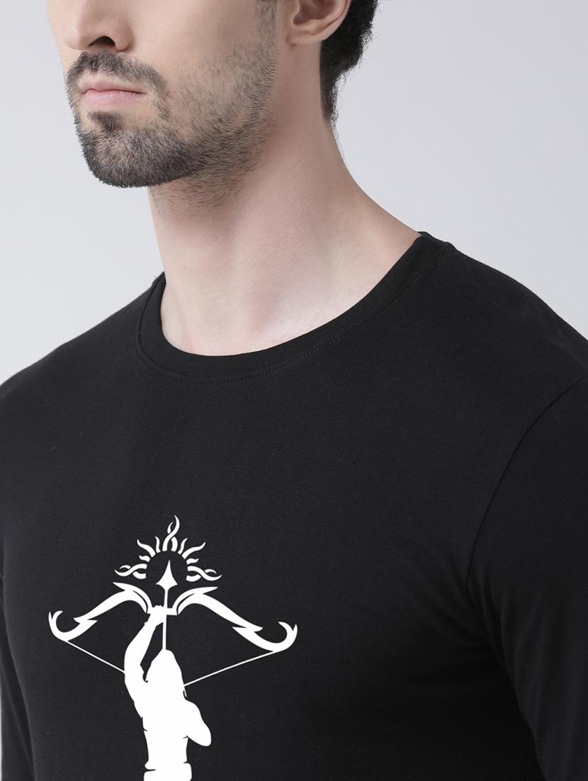 men chest print round neck t-shirt - 20945441 - Standard Image - 4