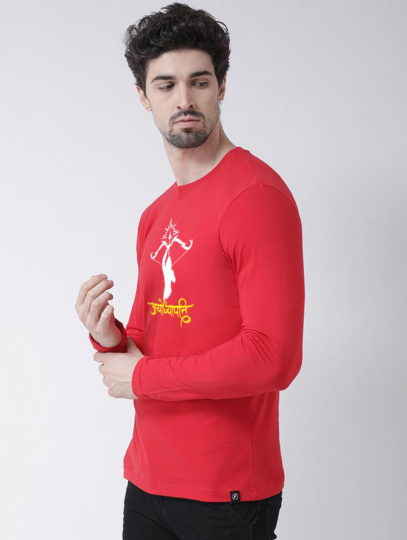 men round neck front print t-shirt - 20945442 - Standard Image - 1