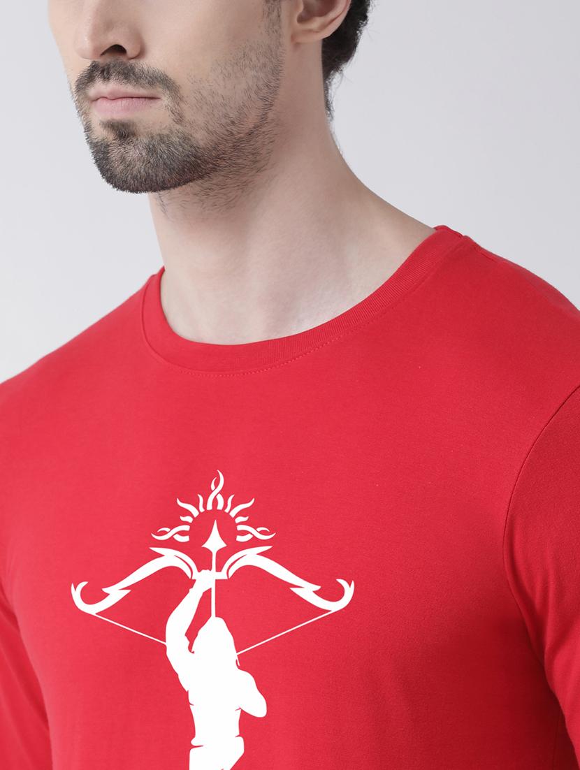 men round neck front print t-shirt - 20945442 - Standard Image - 4