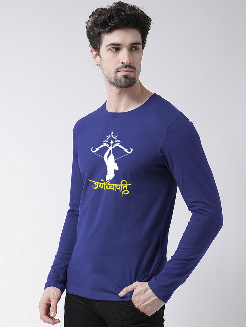 men chest print round neck t-shirt - 20945443 - Standard Image - 1