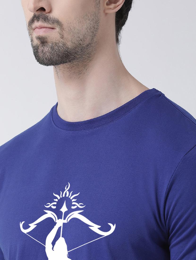 men chest print round neck t-shirt - 20945443 - Standard Image - 4