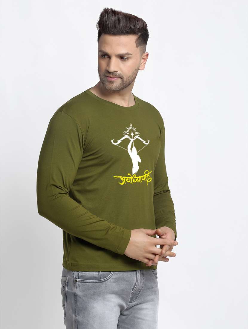 men chest print round neck t-shirt - 20945446 -  Standard Image - 1