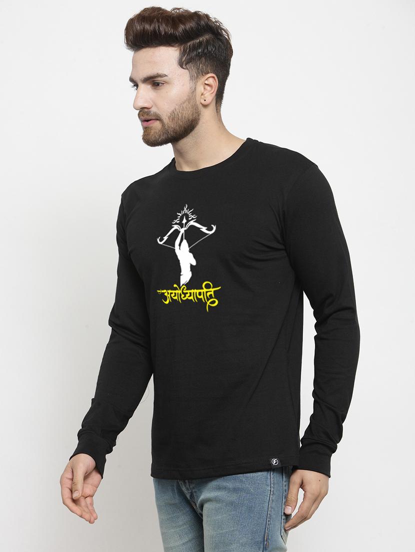 men chest print round neck t-shirt - 20945448 - Standard Image - 1