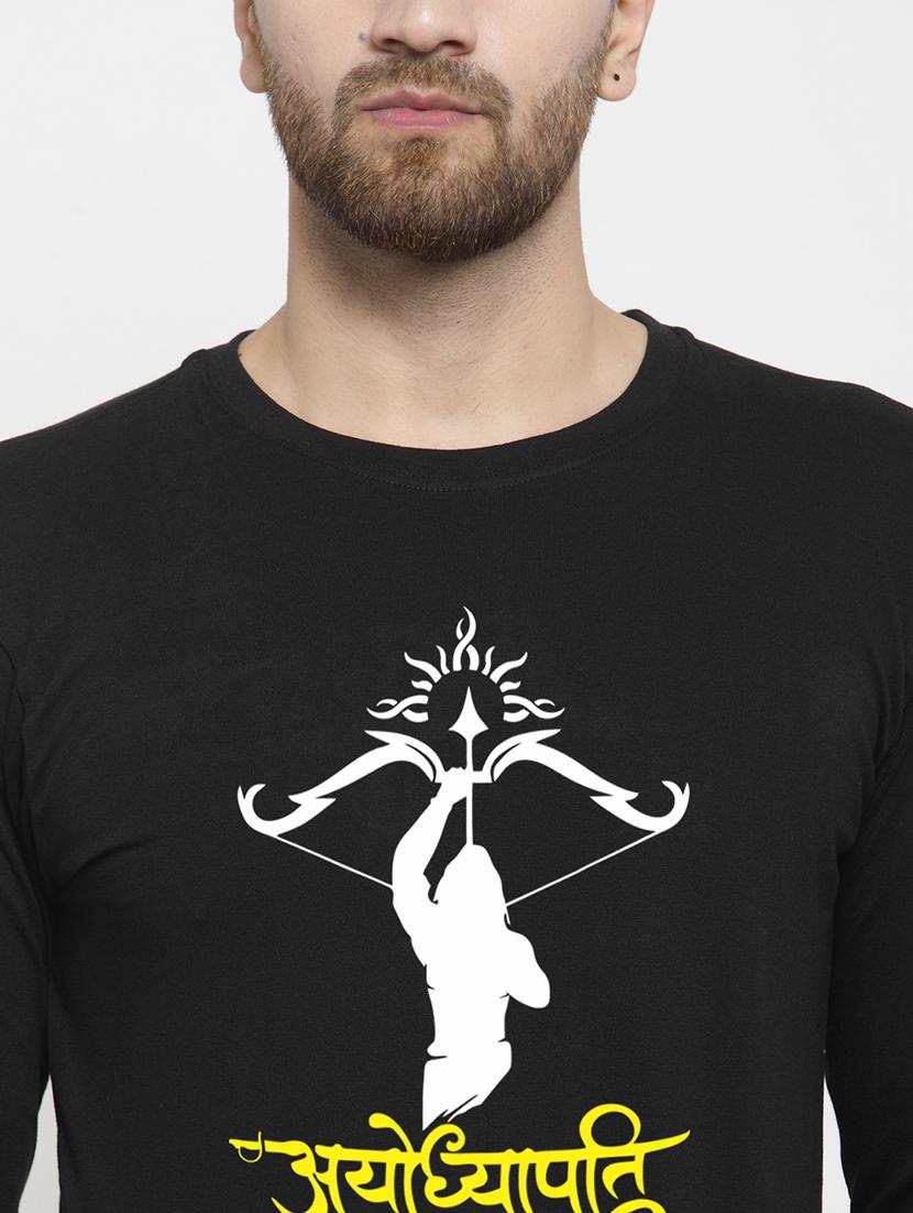 men chest print round neck t-shirt - 20945448 - Standard Image - 4