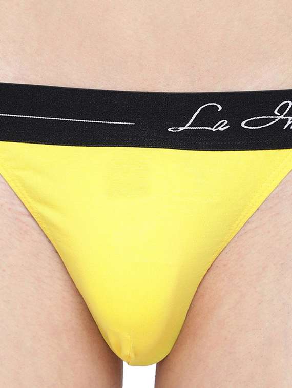 set of 3 multi coloured detailed thongs brief - 20946026 -  Standard Image - 1