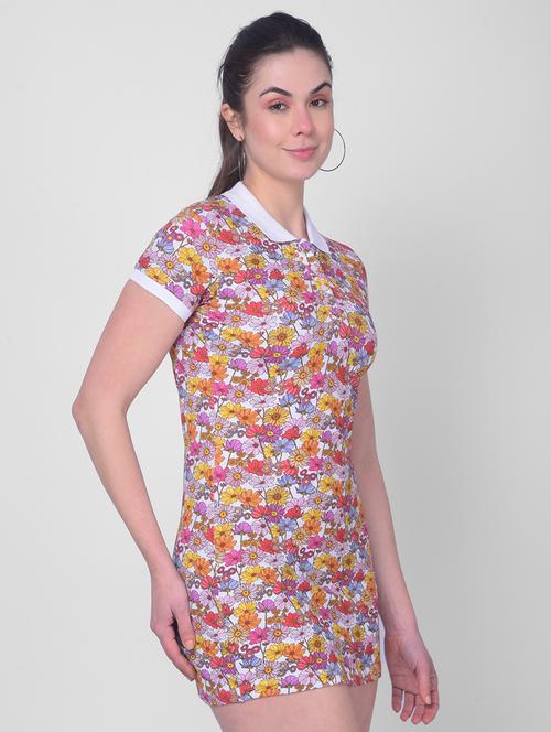 women floral print collared bodycon dress - 20946288 -  Standard Image - 0