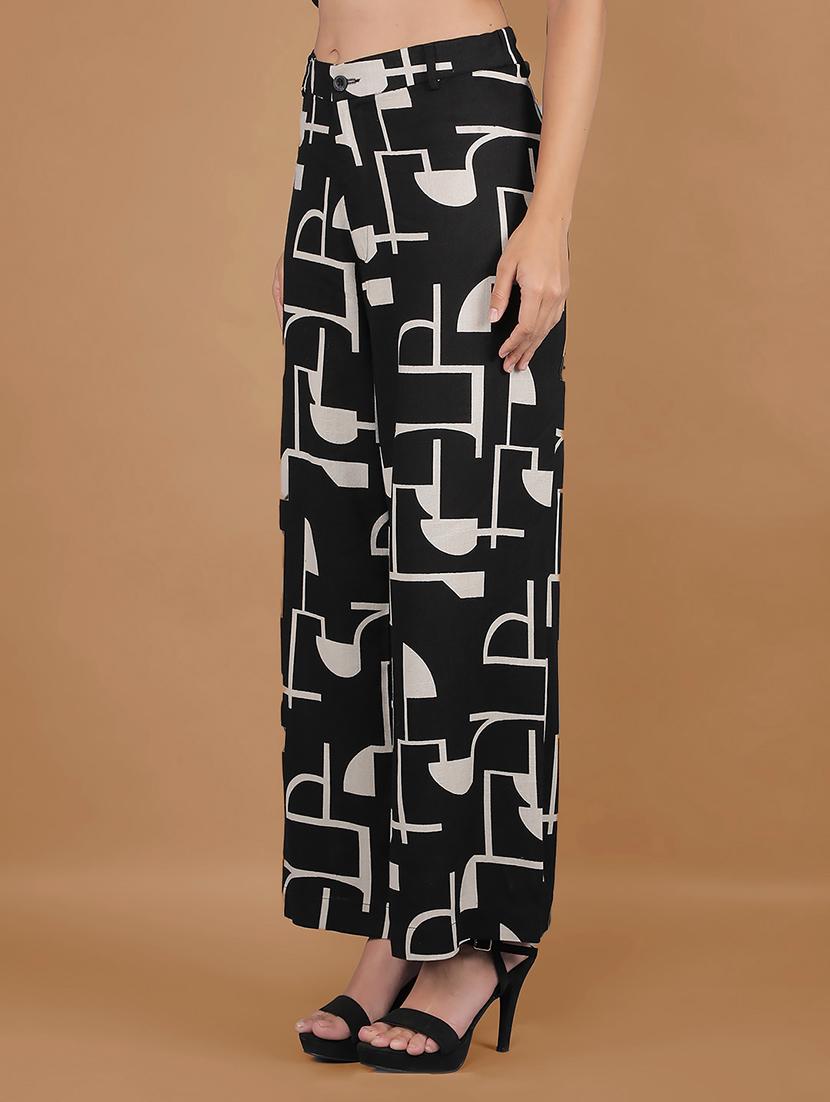 crimsoune club women's black printed linen co-ord sets - 20946312 - Standard Image - 6