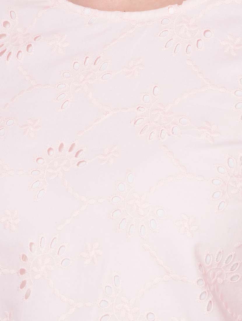 women rosewater schiffli high low top - 20946318 -  Standard Image - 6